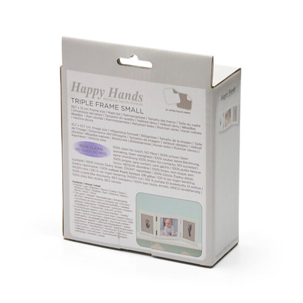 Dooky Happy Hands Inkloze Baby Afdruk Fotolijst Triple Klein - Afbeelding 2